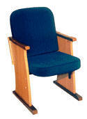 Кресло Театральное - 3 с деревянными подлокотниками